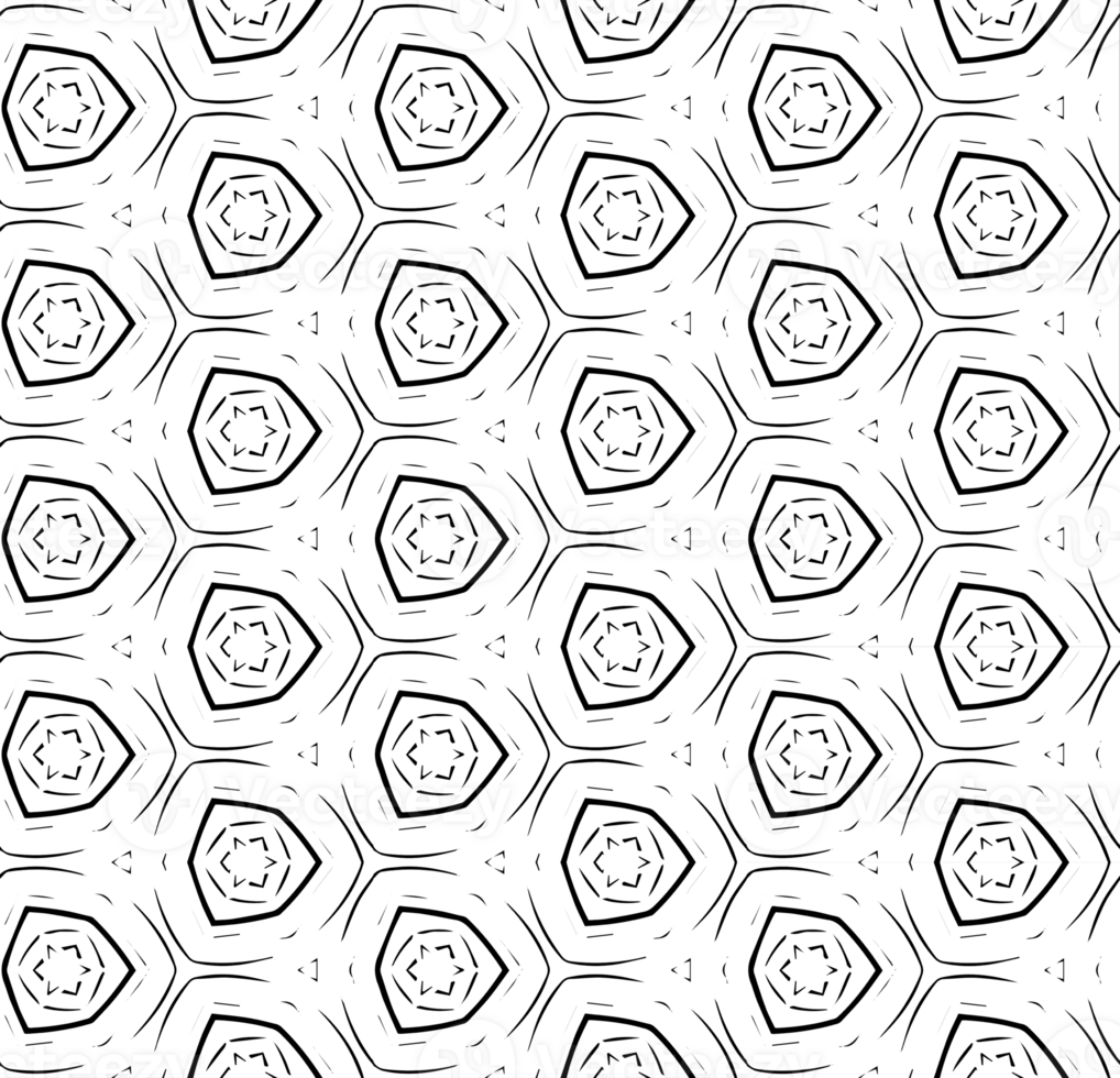 Black seamless abstract pattern. Overlay for background and backdrop. Ornamental design. PNG graphic illustration with transparent background.