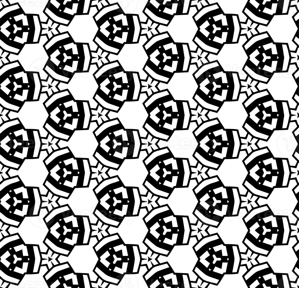 Black seamless abstract pattern. Overlay for background and backdrop. Ornamental design. PNG graphic illustration with transparent background.