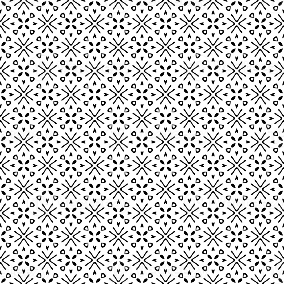 Black seamless abstract pattern. Overlay for background and backdrop. Ornamental design. PNG graphic illustration with transparent background.
