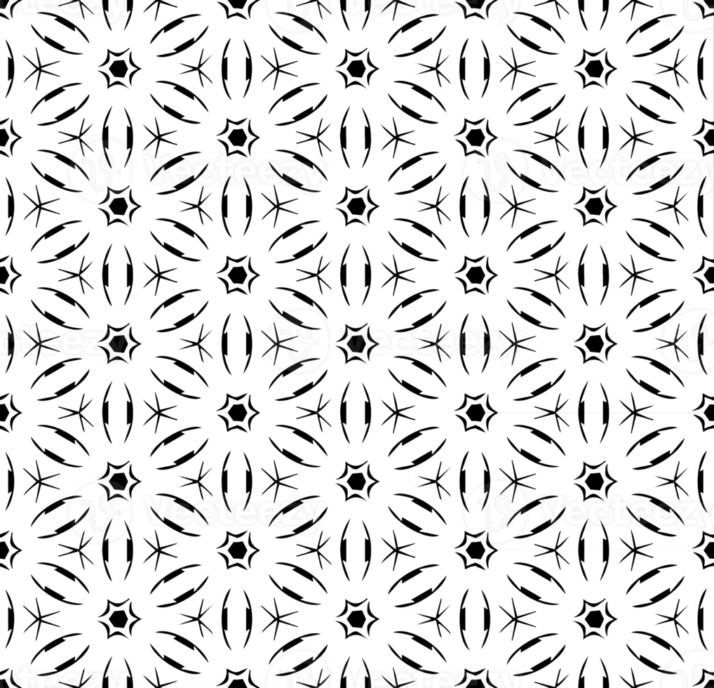 Black seamless abstract pattern. Overlay for background and backdrop. Ornamental design. PNG graphic illustration with transparent background.