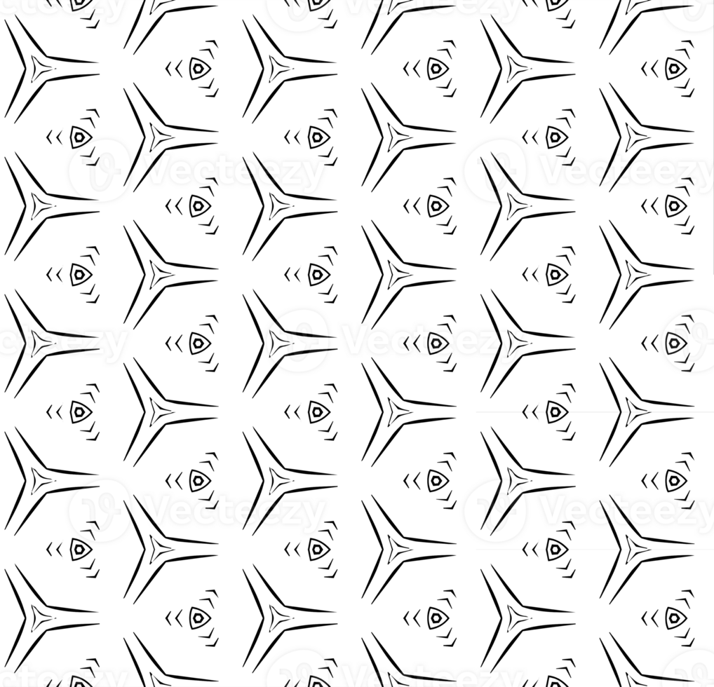 Black seamless abstract pattern. Overlay for background and backdrop. Ornamental design. PNG graphic illustration with transparent background.