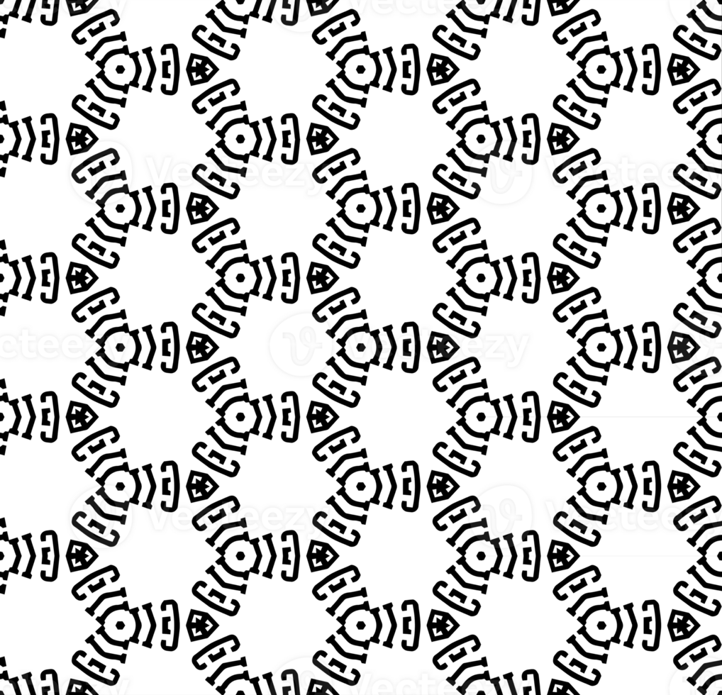 Black seamless abstract pattern. Overlay for background and backdrop. Ornamental design. PNG graphic illustration with transparent background.