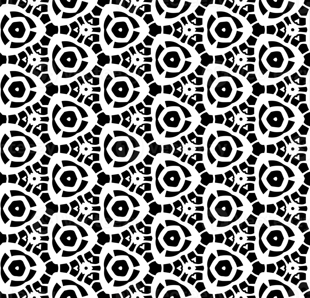 Black seamless abstract pattern. Overlay for background and backdrop. Ornamental design. PNG graphic illustration with transparent background.