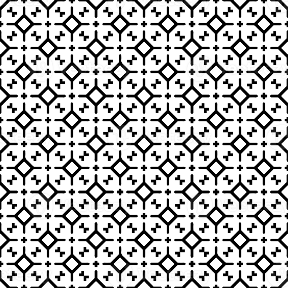 Black seamless abstract pattern. Overlay for background and backdrop. Ornamental design. PNG graphic illustration with transparent background.