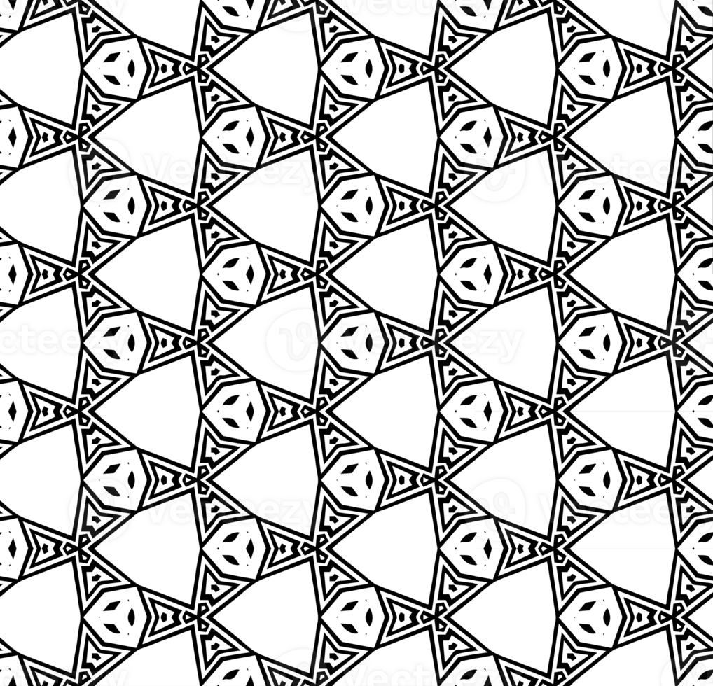 Black seamless abstract pattern. Overlay for background and backdrop. Ornamental design. PNG graphic illustration with transparent background.