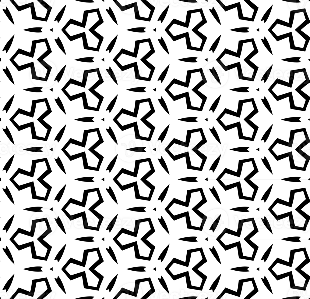 Black seamless abstract pattern. Overlay for background and backdrop. Ornamental design. PNG graphic illustration with transparent background.