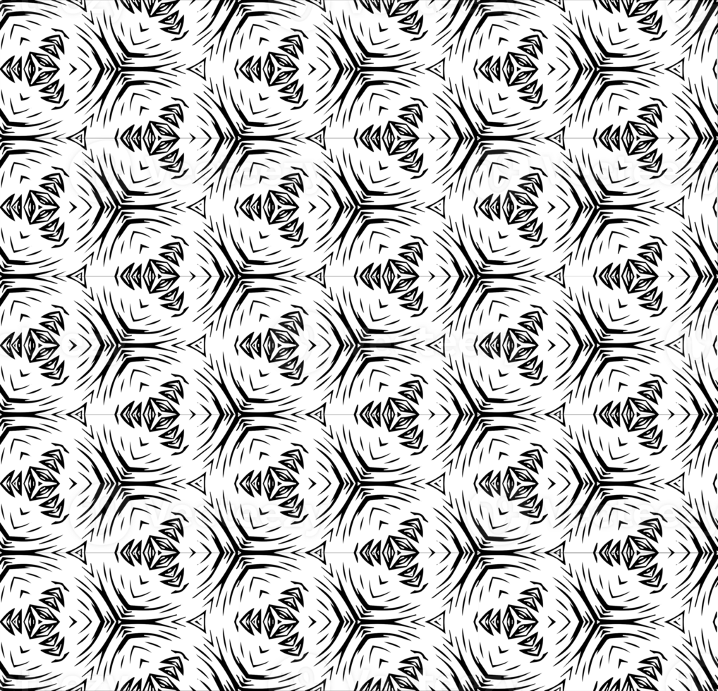 Black seamless abstract pattern. Overlay for background and backdrop. Ornamental design. PNG graphic illustration with transparent background.