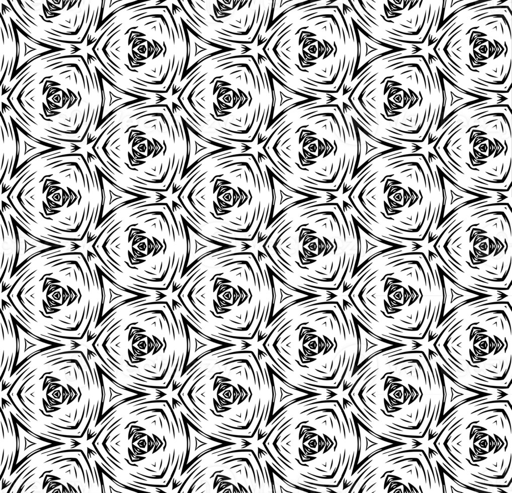 Black seamless abstract pattern. Overlay for background and backdrop. Ornamental design. PNG graphic illustration with transparent background.