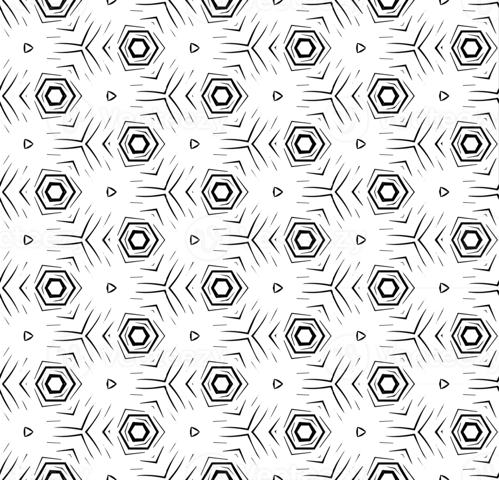 Black seamless abstract pattern. Overlay for background and backdrop. Ornamental design. PNG graphic illustration with transparent background.
