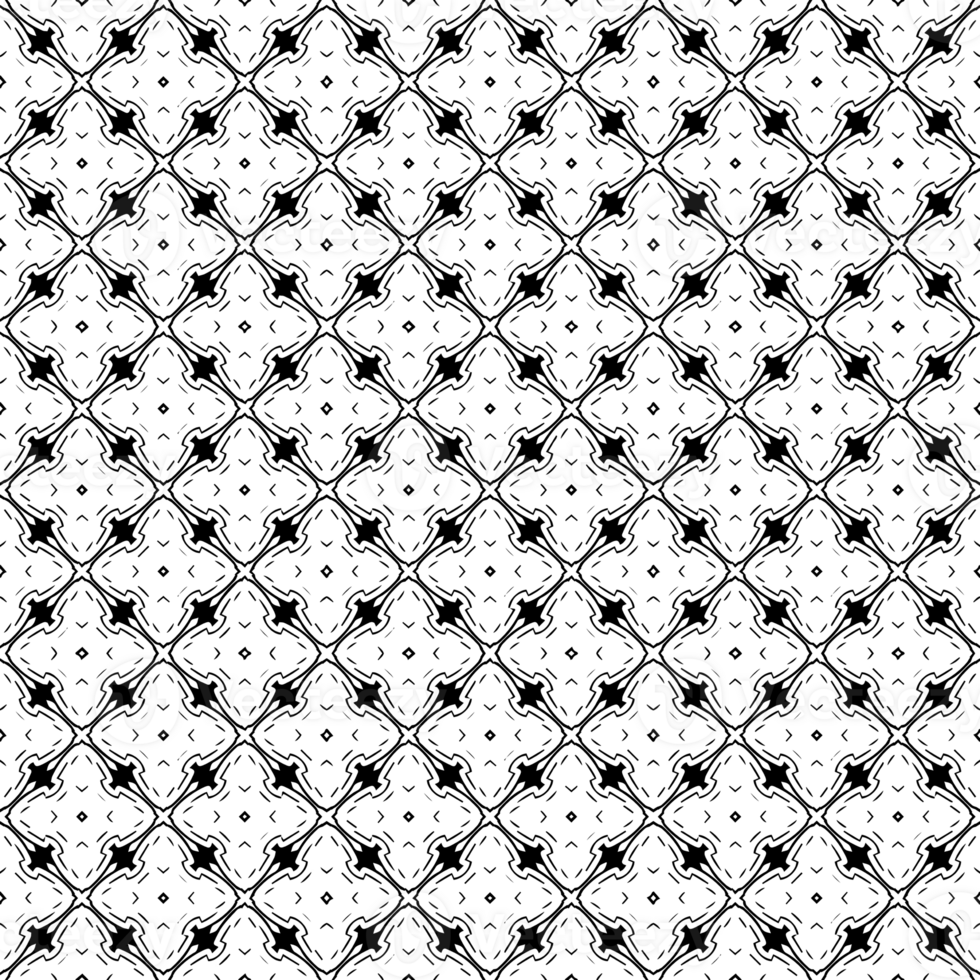 Black seamless abstract pattern. Overlay for background and backdrop. Ornamental design. PNG graphic illustration with transparent background.