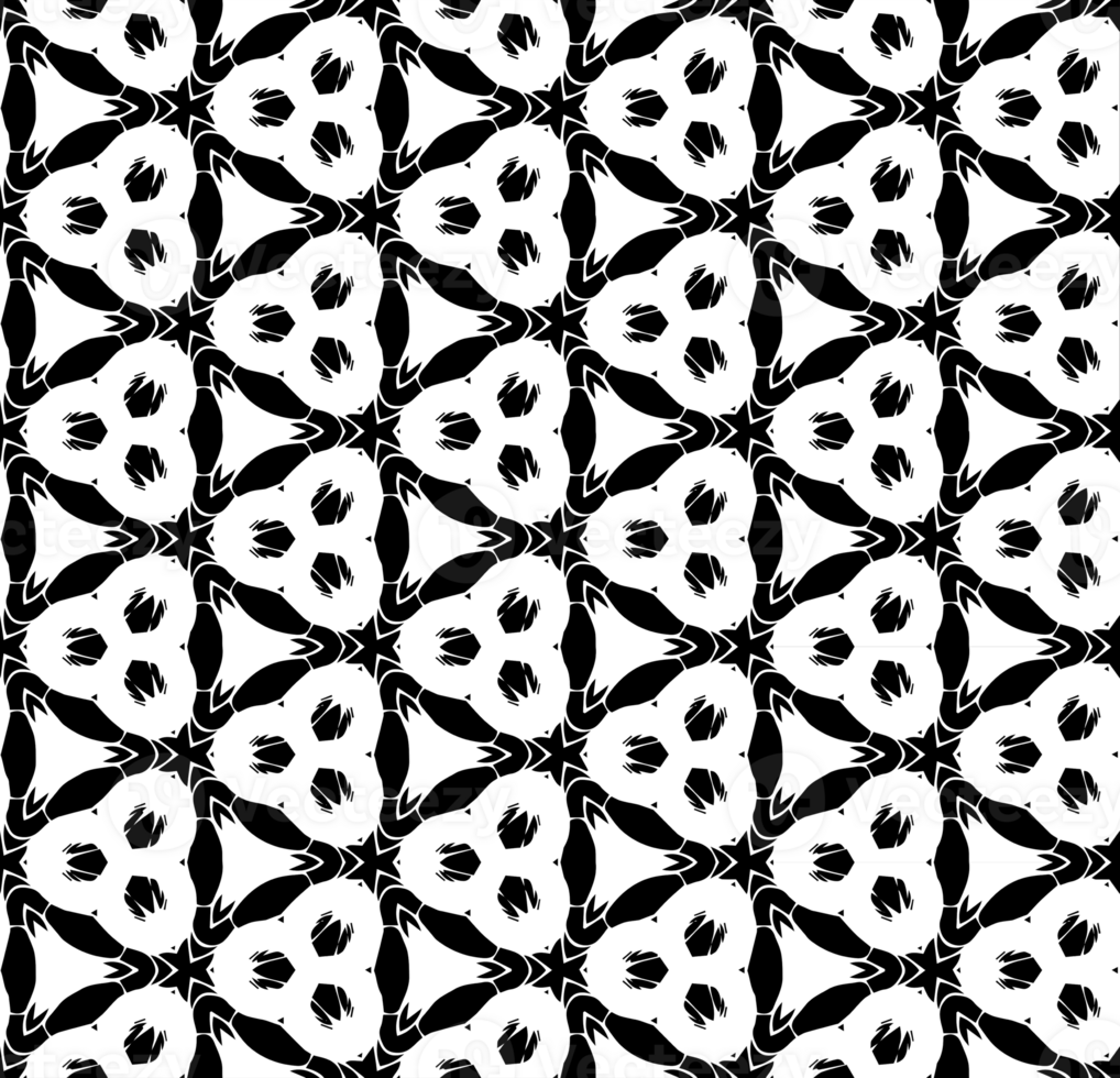 Black seamless abstract pattern. Overlay for background and backdrop. Ornamental design. PNG graphic illustration with transparent background.