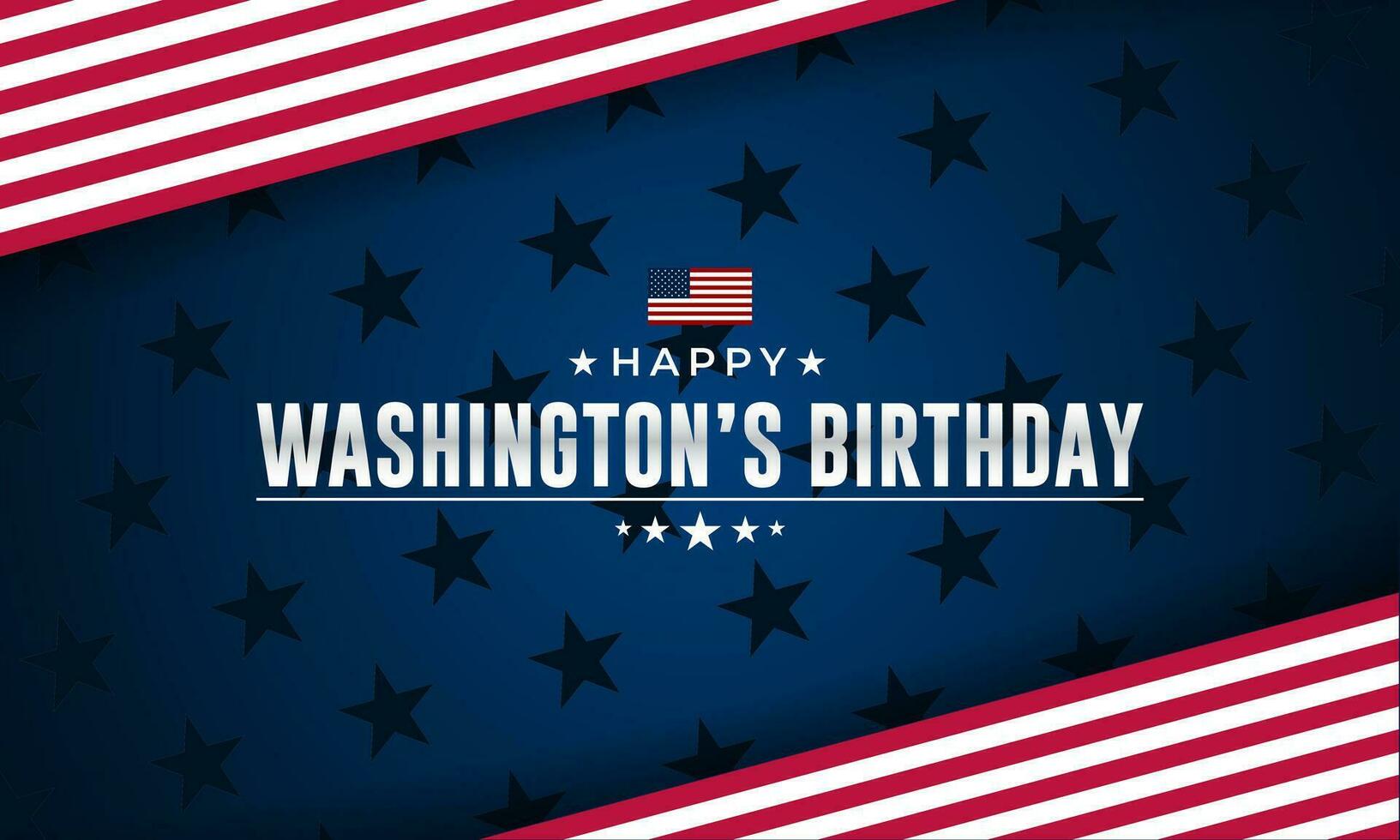 contento Washington cumpleaños antecedentes vector ilustración