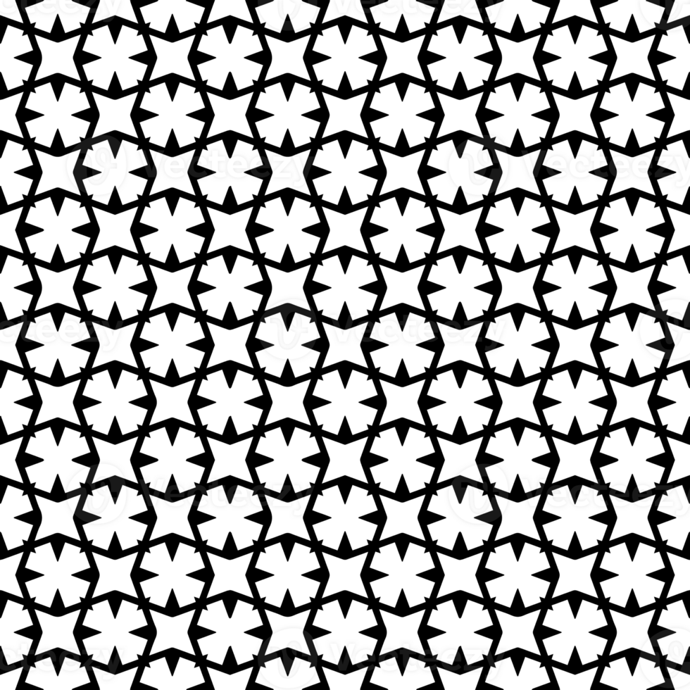 Black seamless abstract pattern. Overlay for background and backdrop. Ornamental design. PNG graphic illustration with transparent background.