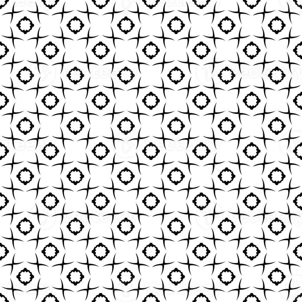 Black seamless abstract pattern. Overlay for background and backdrop. Ornamental design. PNG graphic illustration with transparent background.