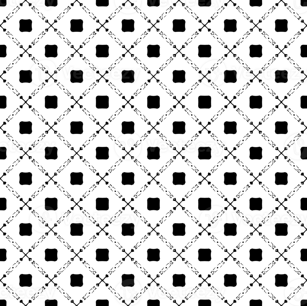 Black seamless abstract pattern. Overlay for background and backdrop. Ornamental design. PNG graphic illustration with transparent background.