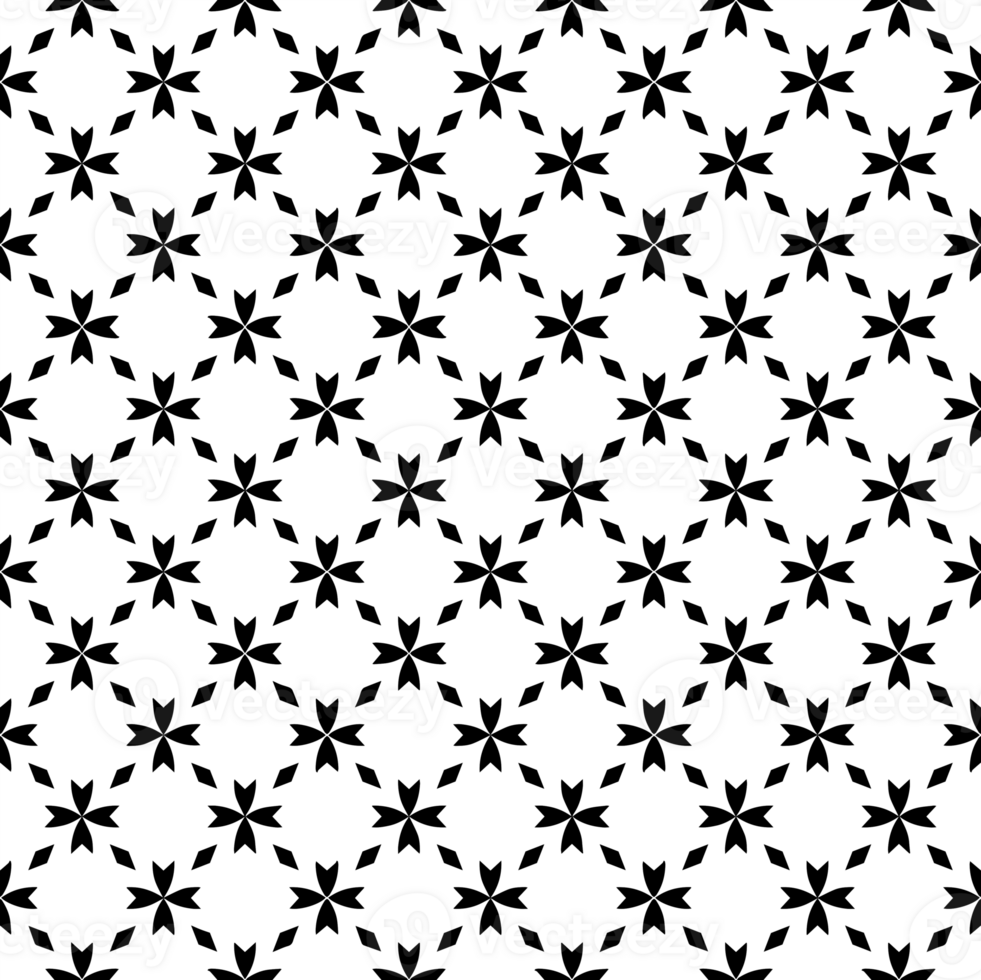 Black seamless abstract pattern. Overlay for background and backdrop. Ornamental design. PNG graphic illustration with transparent background.