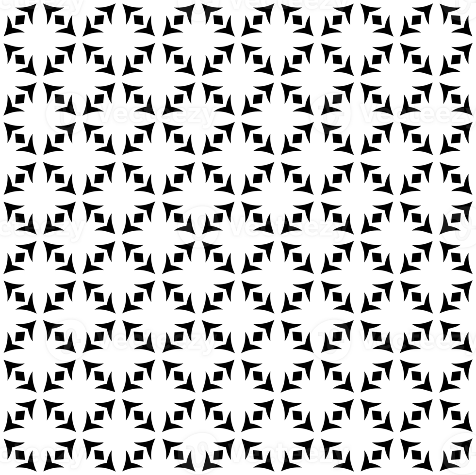 Black seamless abstract pattern. Overlay for background and backdrop. Ornamental design. PNG graphic illustration with transparent background.