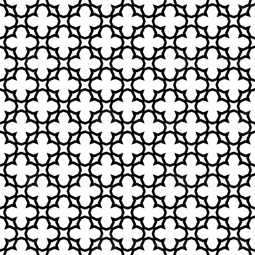 Black seamless abstract pattern. Overlay for background and backdrop. Ornamental design. PNG graphic illustration with transparent background.