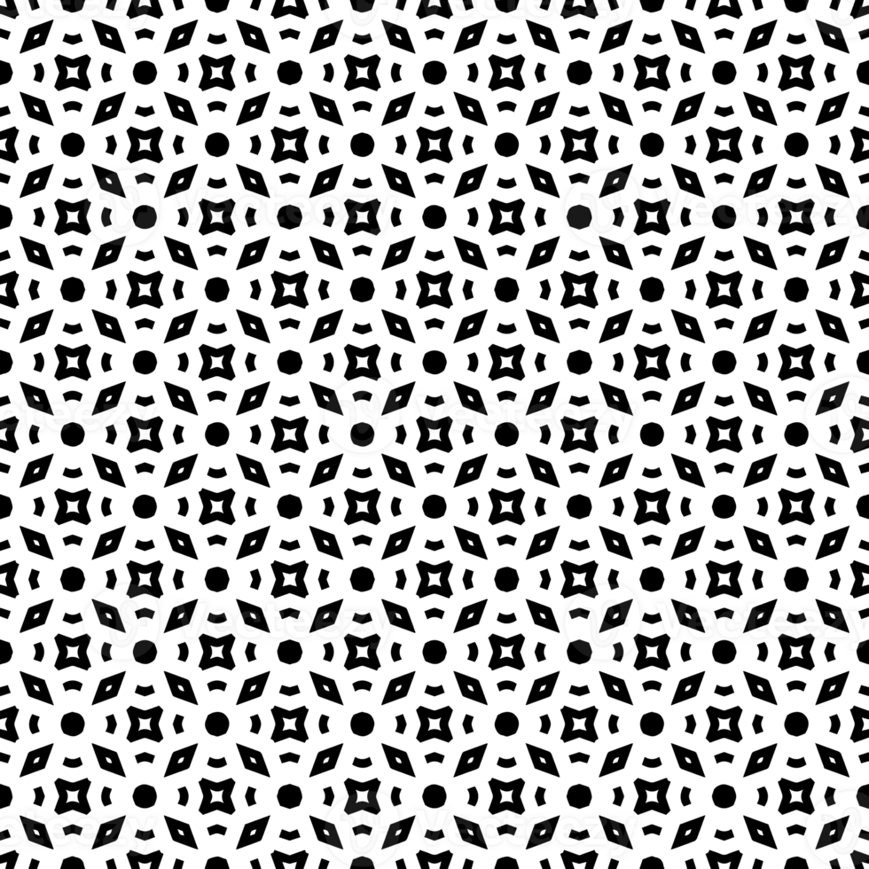 Black seamless abstract pattern. Overlay for background and backdrop. Ornamental design. PNG graphic illustration with transparent background.