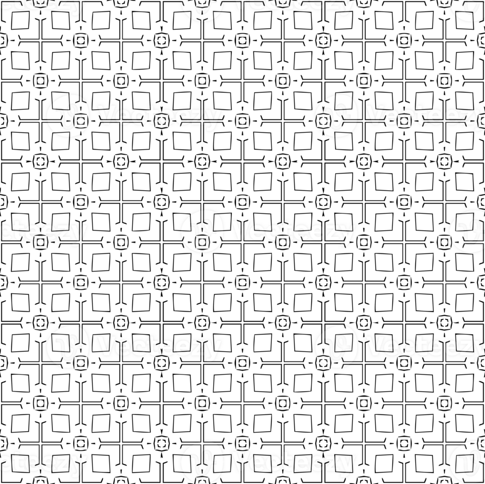 Black seamless abstract pattern. Overlay for background and backdrop. Ornamental design. PNG graphic illustration with transparent background.