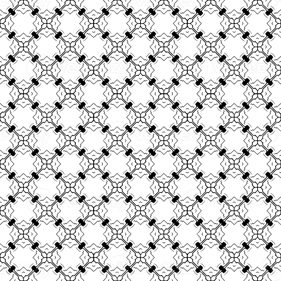 Black seamless abstract pattern. Overlay for background and backdrop. Ornamental design. PNG graphic illustration with transparent background.