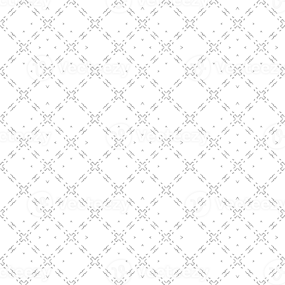 Black seamless abstract pattern. Overlay for background and backdrop. Ornamental design. PNG graphic illustration with transparent background.