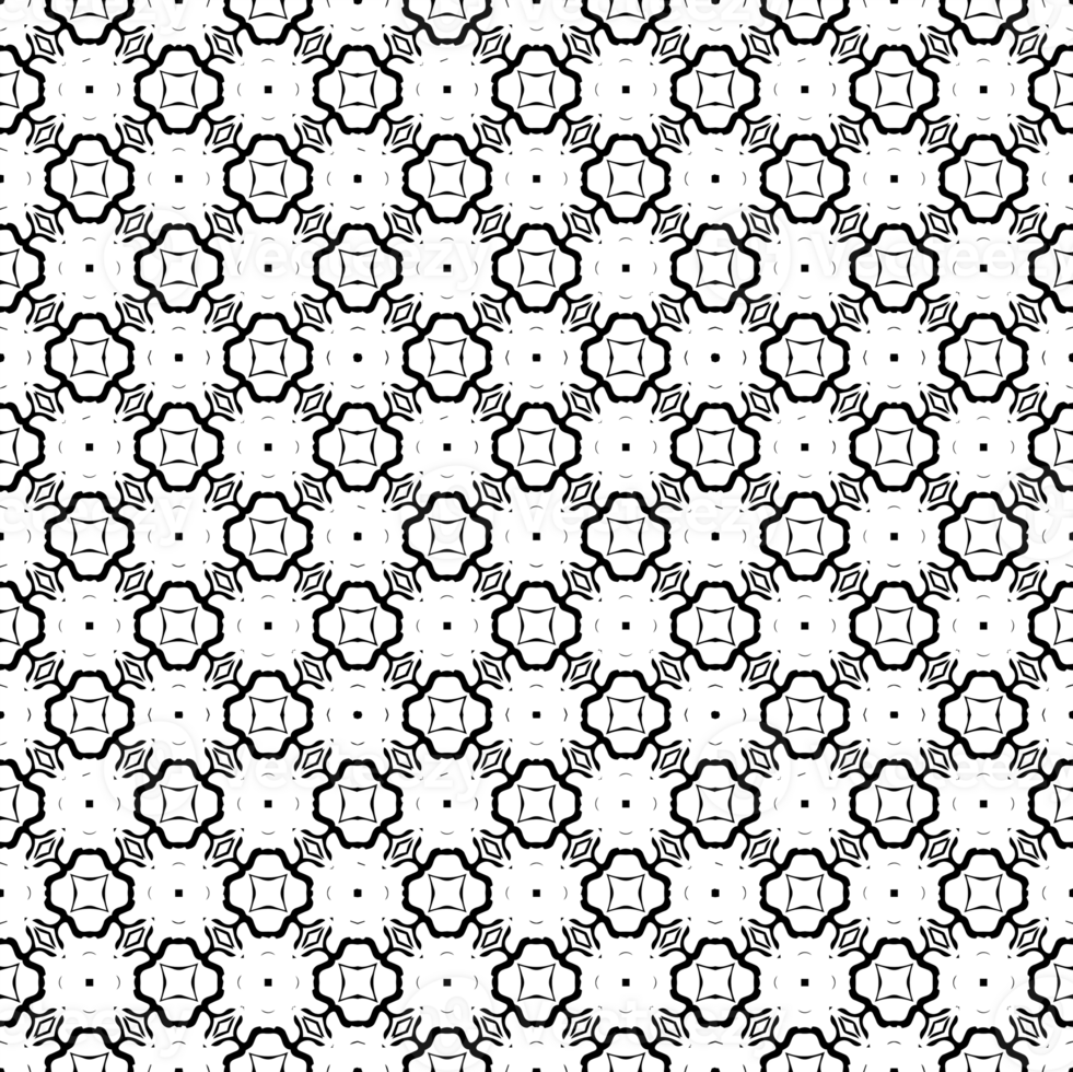 Black seamless abstract pattern. Overlay for background and backdrop. Ornamental design. PNG graphic illustration with transparent background.