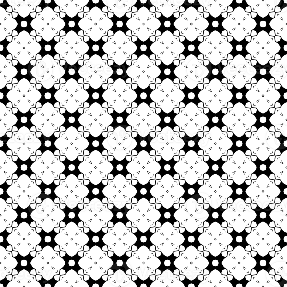 Black seamless abstract pattern. Overlay for background and backdrop. Ornamental design. PNG graphic illustration with transparent background.