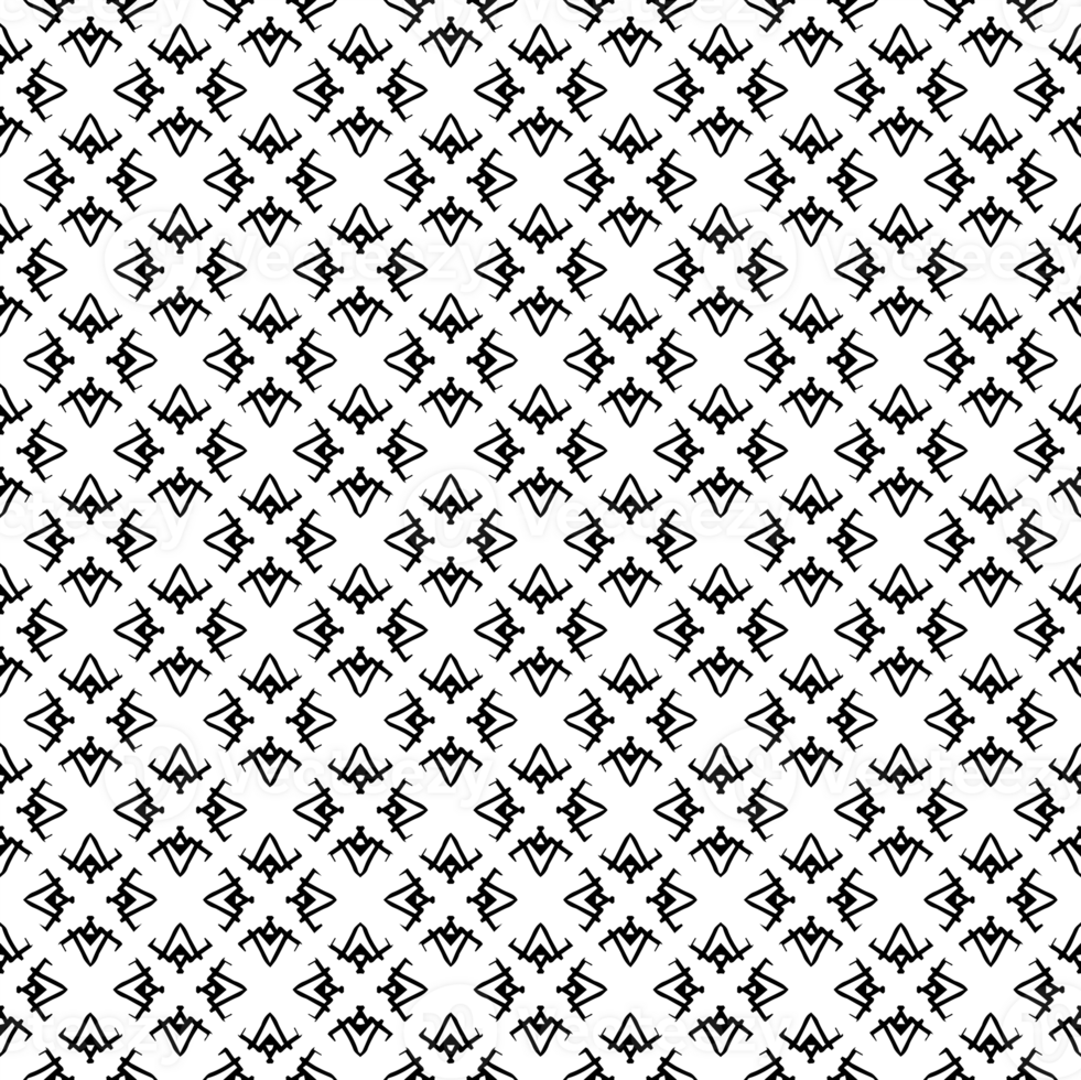 Black seamless abstract pattern. Overlay for background and backdrop. Ornamental design. PNG graphic illustration with transparent background.