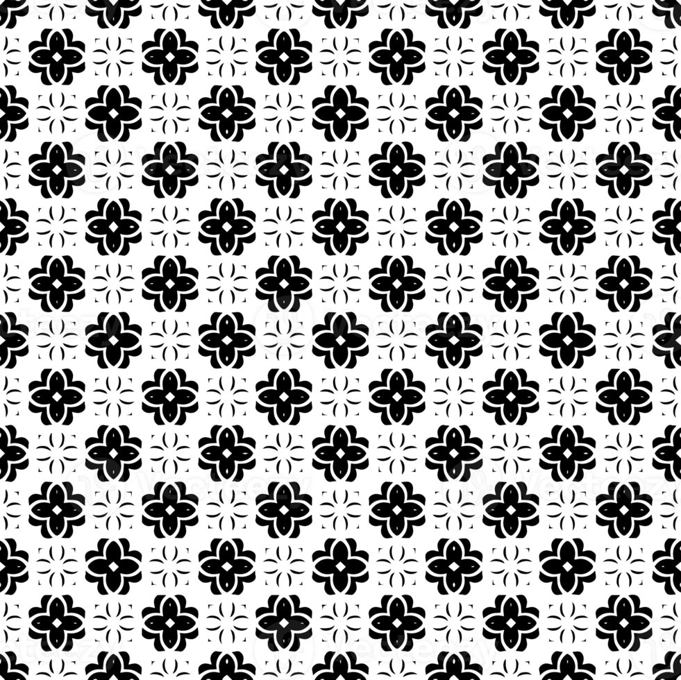 Black seamless abstract pattern. Overlay for background and backdrop. Ornamental design. PNG graphic illustration with transparent background.