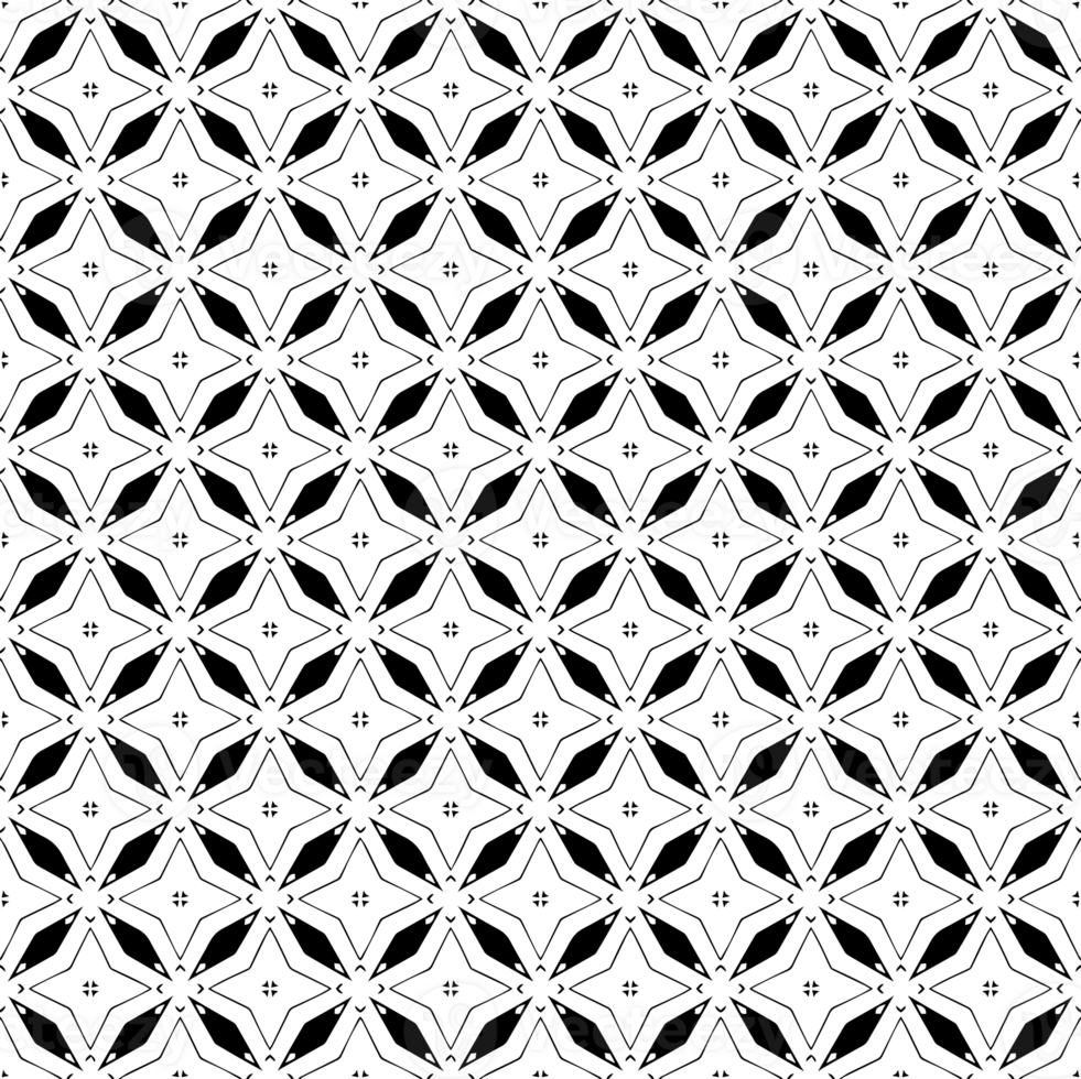 Black seamless abstract pattern. Overlay for background and backdrop. Ornamental design. PNG graphic illustration with transparent background.