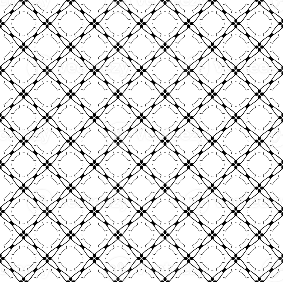 Black seamless abstract pattern. Overlay for background and backdrop. Ornamental design. PNG graphic illustration with transparent background.