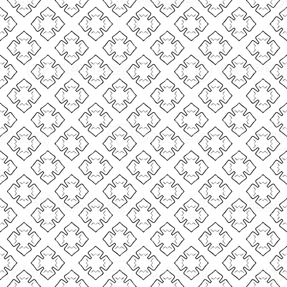 Black seamless abstract pattern. Overlay for background and backdrop. Ornamental design. PNG graphic illustration with transparent background.