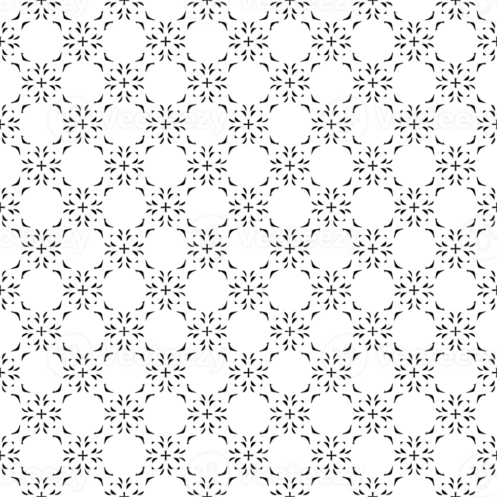 Black seamless abstract pattern. Overlay for background and backdrop. Ornamental design. PNG graphic illustration with transparent background.