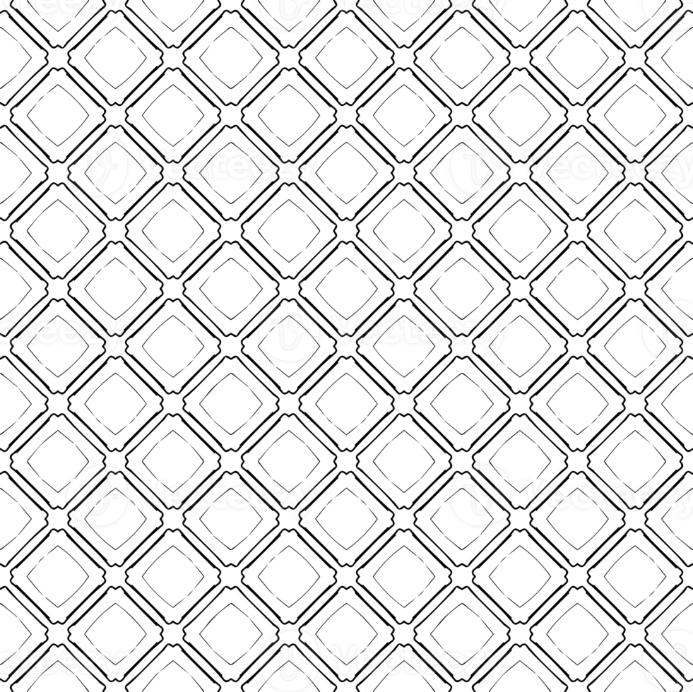 Black seamless abstract pattern. Overlay for background and backdrop. Ornamental design. PNG graphic illustration with transparent background.