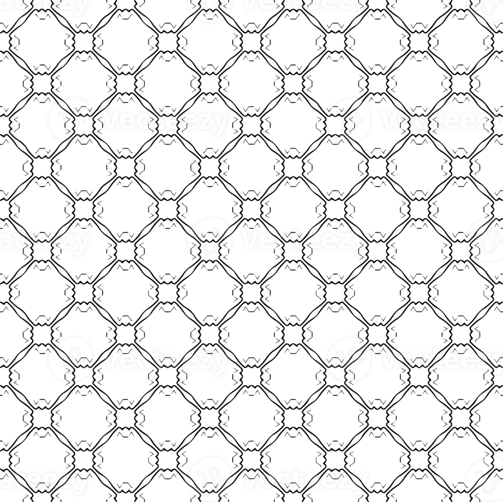 Black seamless abstract pattern. Overlay for background and backdrop. Ornamental design. PNG graphic illustration with transparent background.