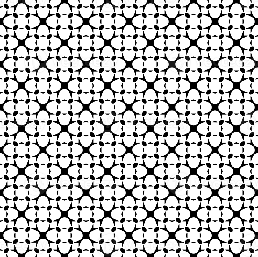 Black seamless abstract pattern. Overlay for background and backdrop. Ornamental design. PNG graphic illustration with transparent background.
