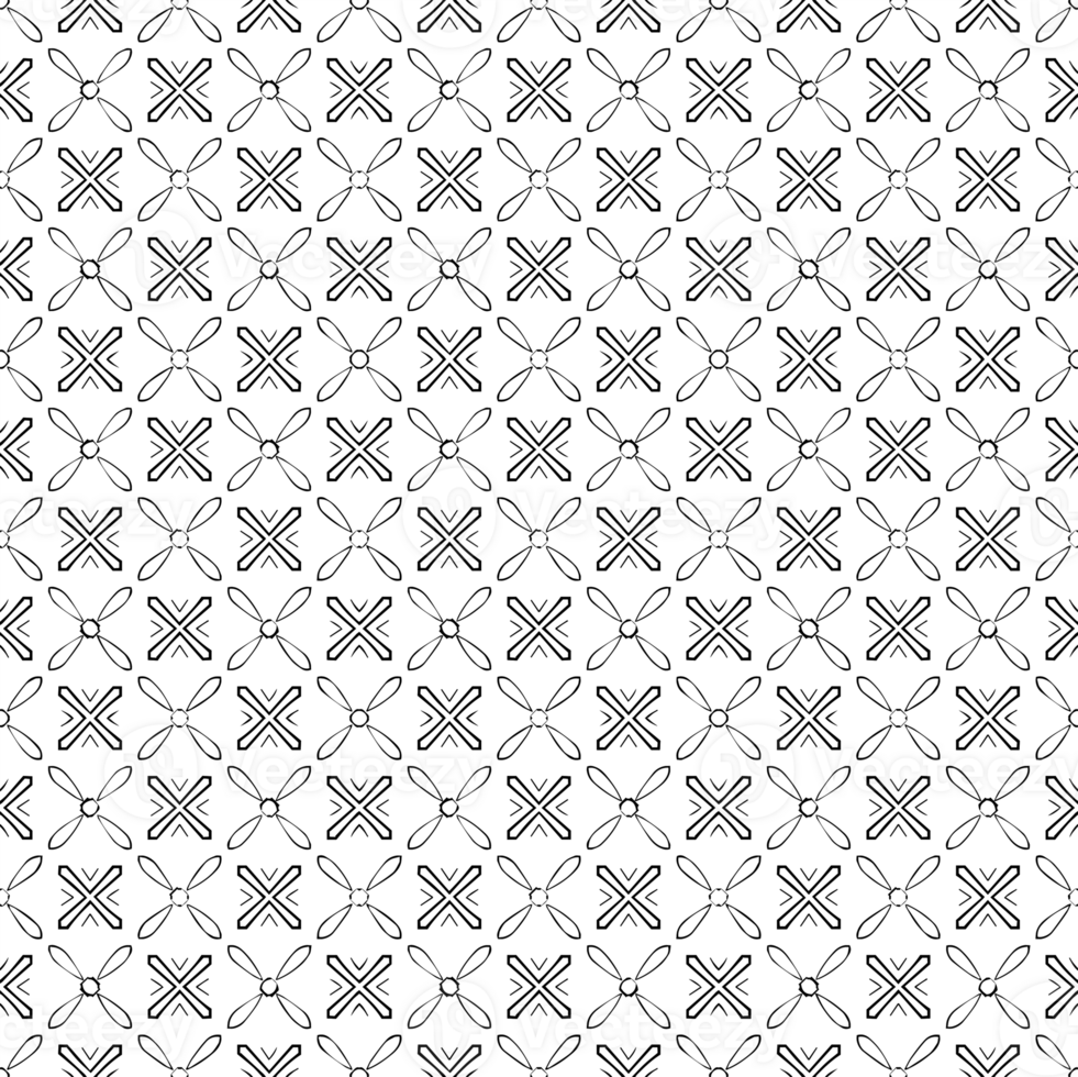 Black seamless abstract pattern. Overlay for background and backdrop. Ornamental design. PNG graphic illustration with transparent background.