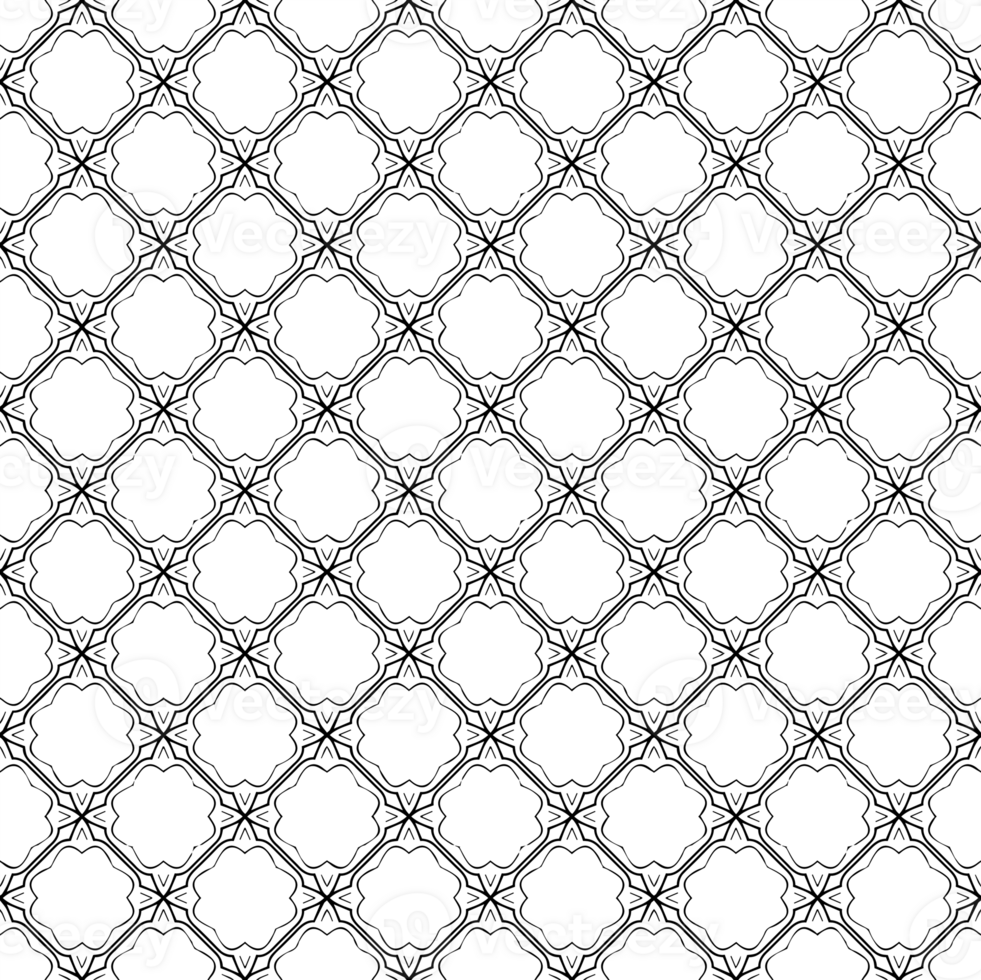 Black seamless abstract pattern. Overlay for background and backdrop. Ornamental design. PNG graphic illustration with transparent background.