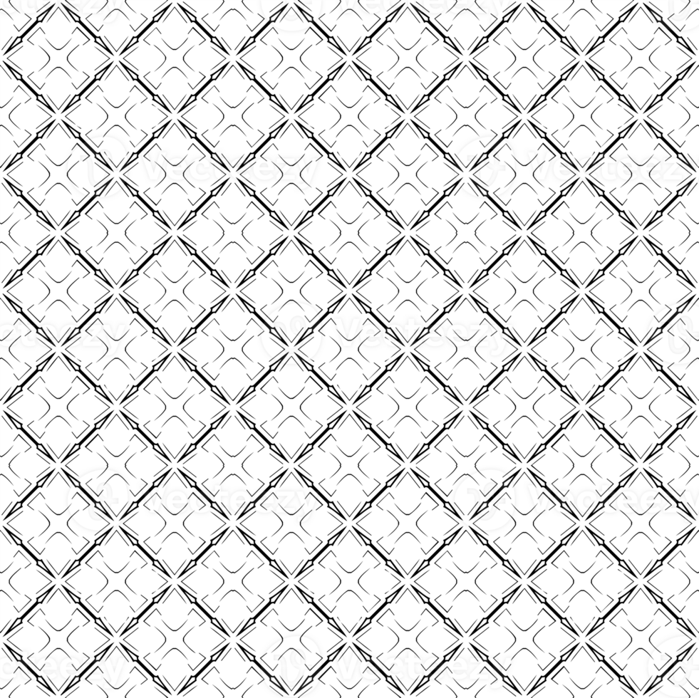 Black seamless abstract pattern. Overlay for background and backdrop. Ornamental design. PNG graphic illustration with transparent background.