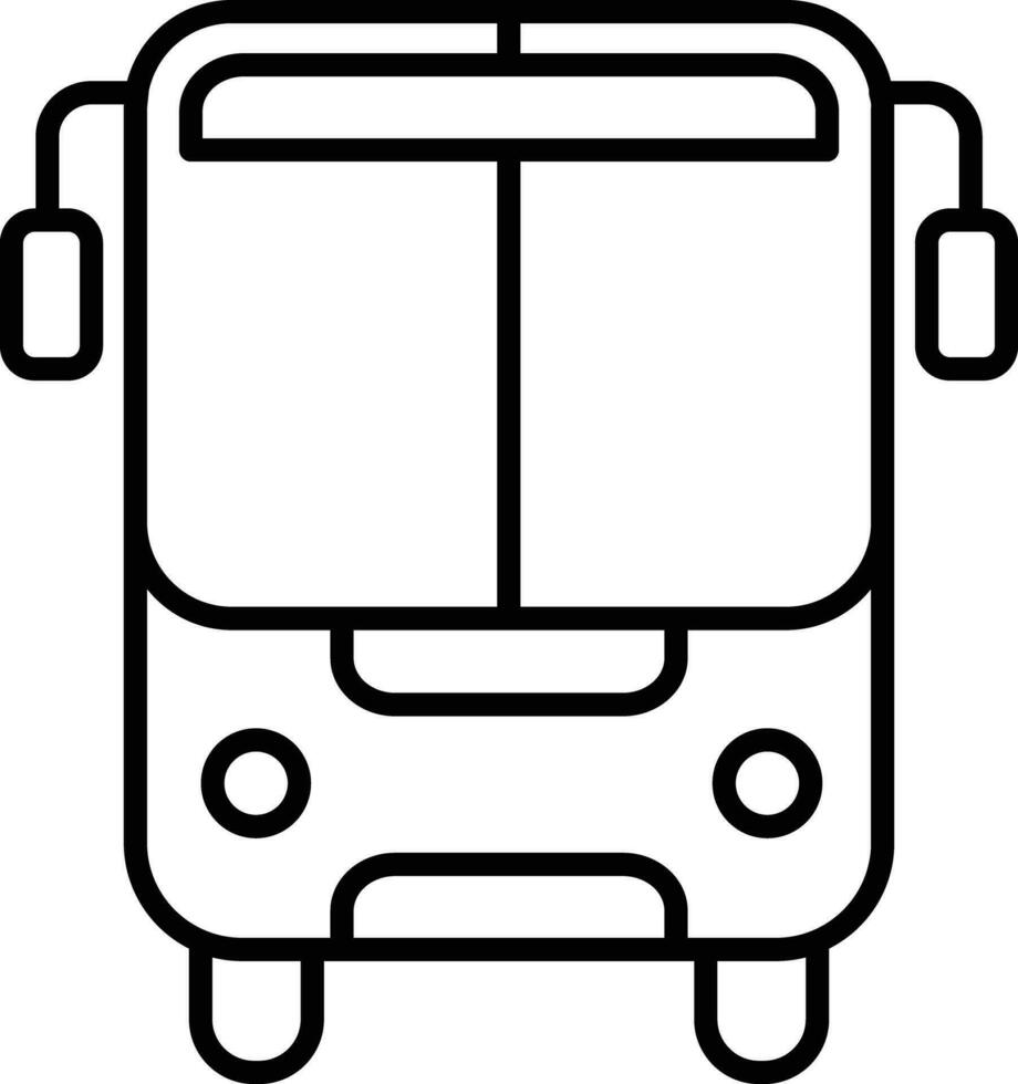 Bus Outline vector illustration icon