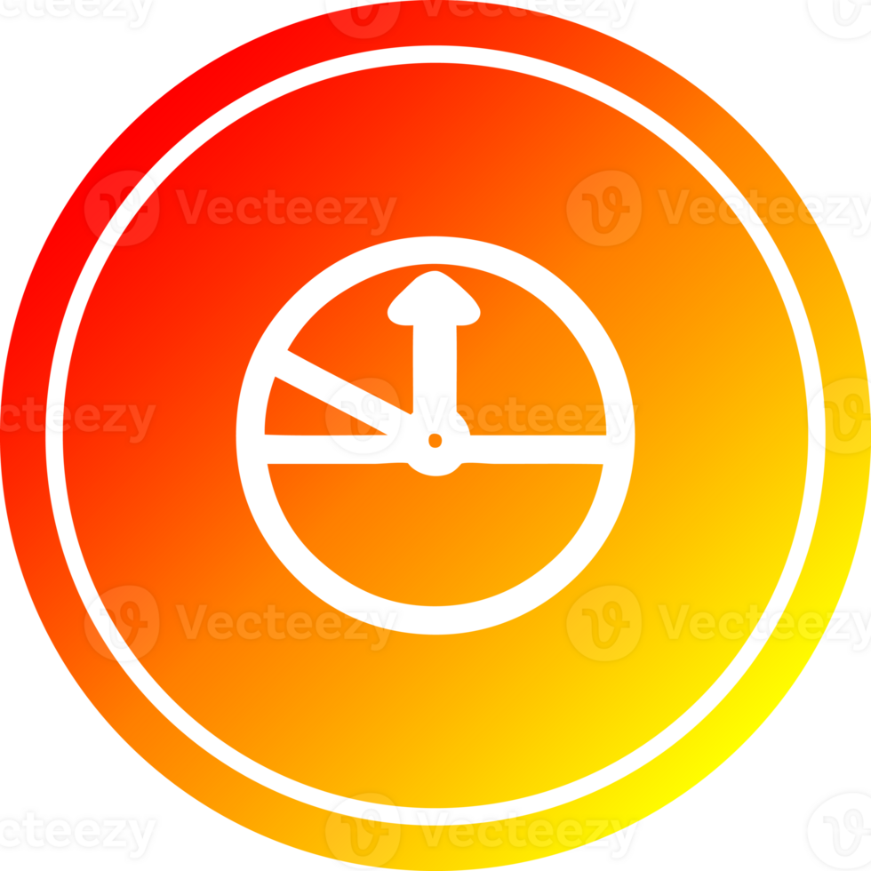 speedometer circular in hot gradient spectrum png