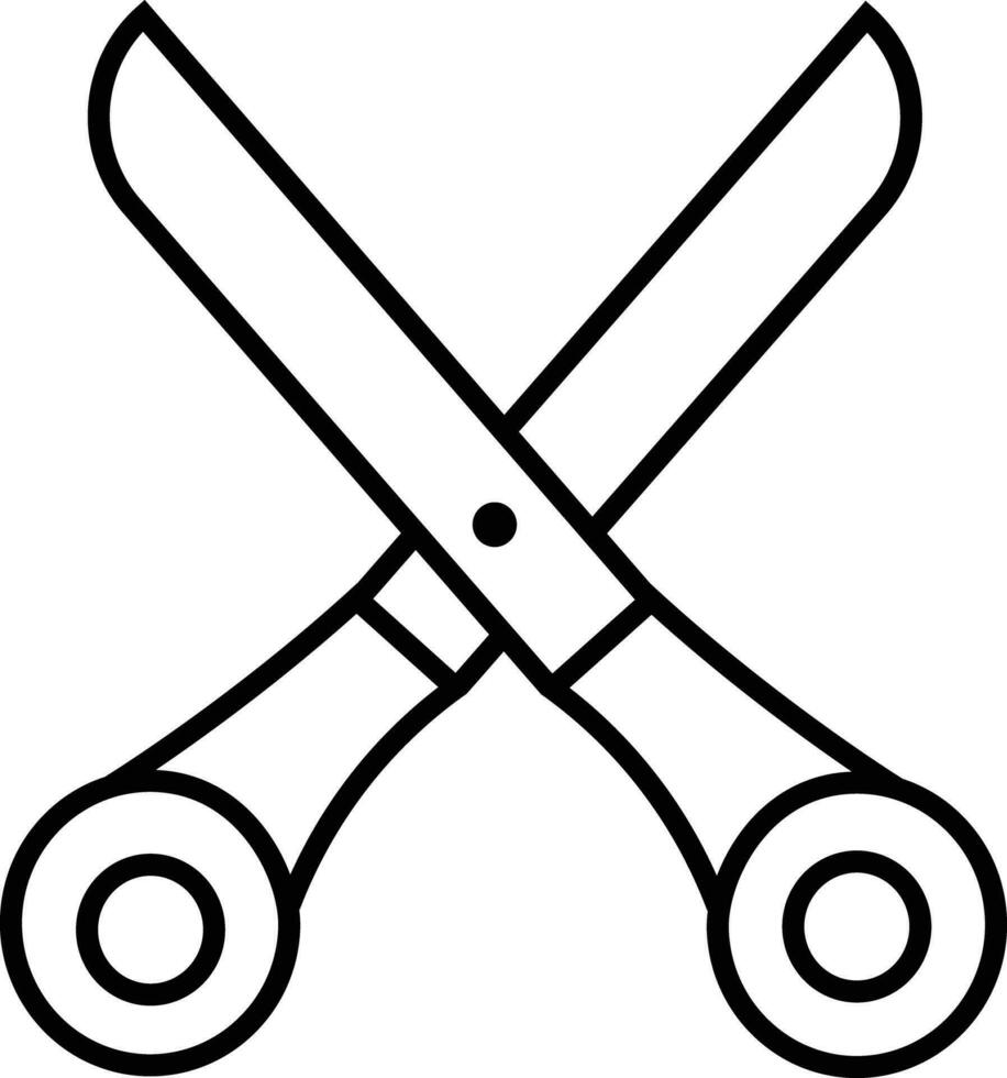 Scissors Outline vector illustration icon