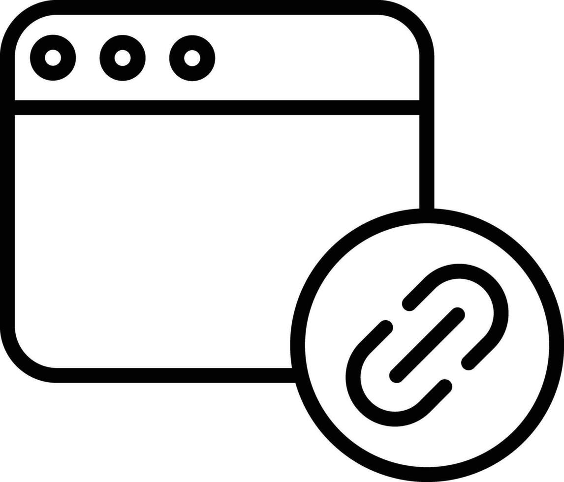 Website Link Outline vector illustration icon