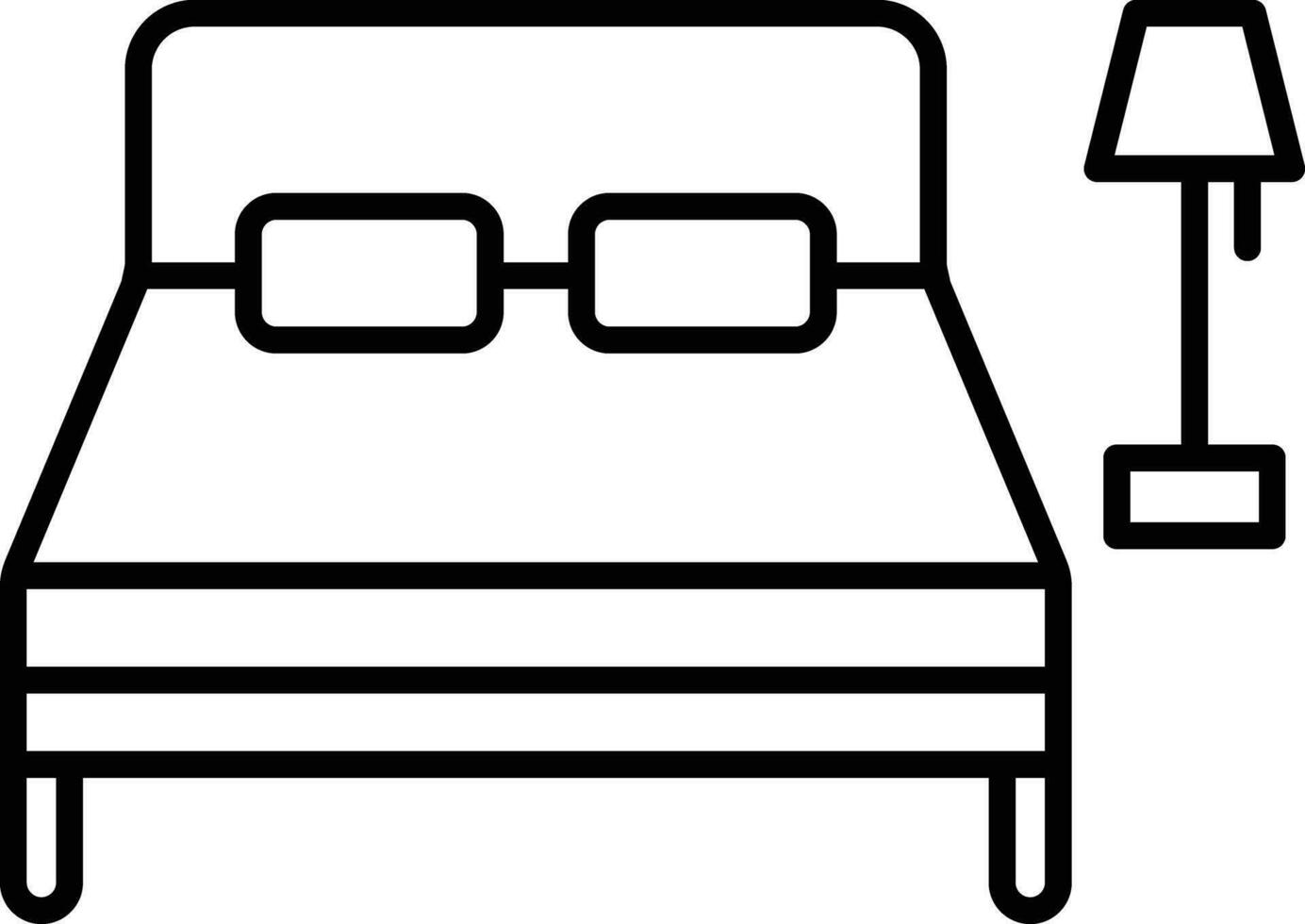 bedroom Outline vector illustration icon