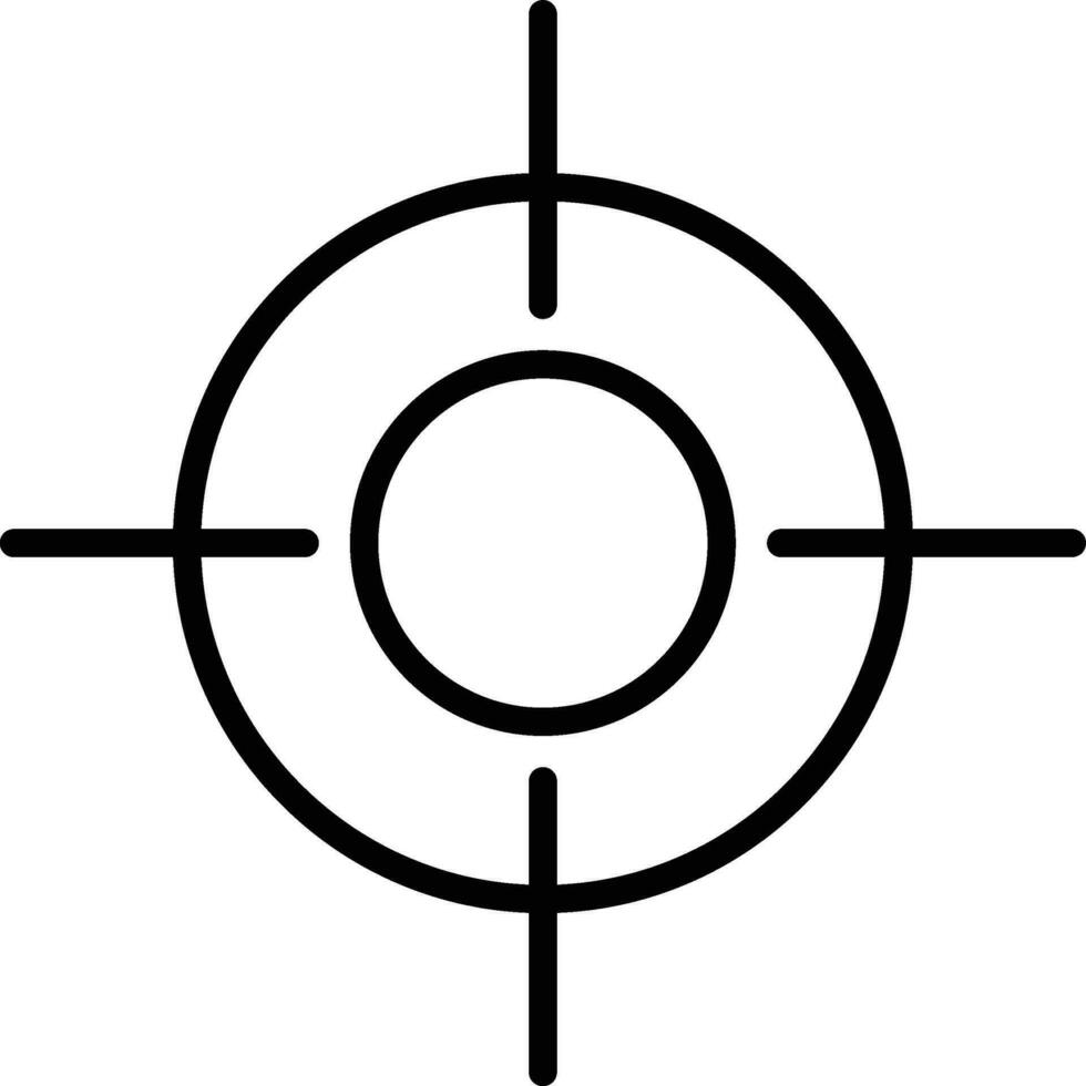 Target location Outline vector illustration icon