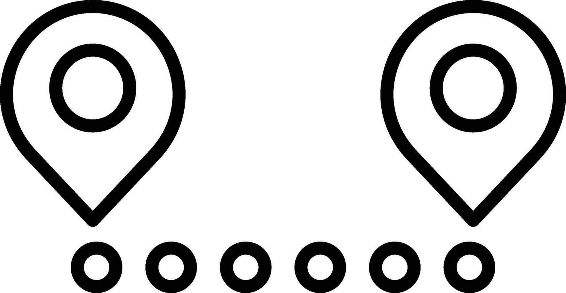 distance Map Outline vector illustration icon
