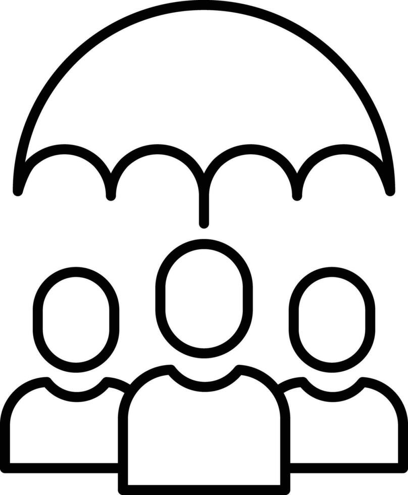 insured Outline vector illustration icon