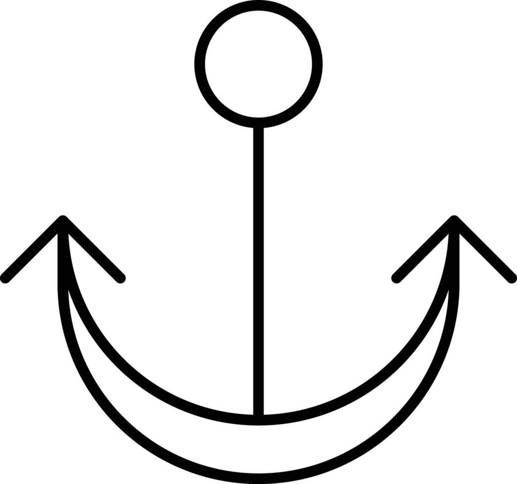 anchor Outline vector illustration icon