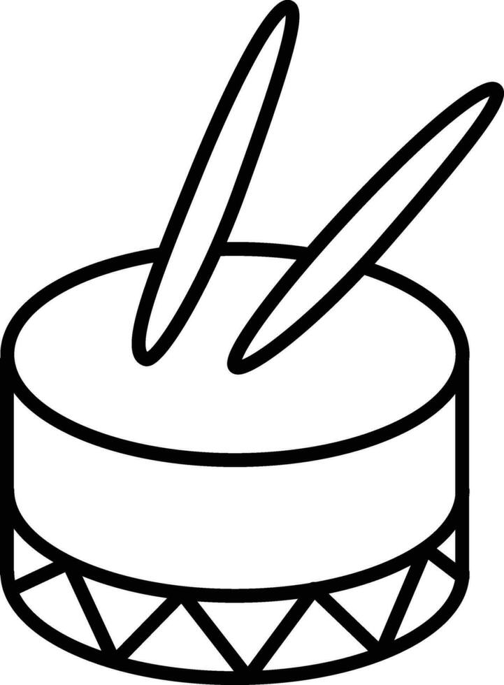 Drum Outline vector illustration icon